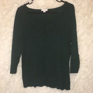 New York & Co, 3/4 sleeve, emerald Sweater- Large